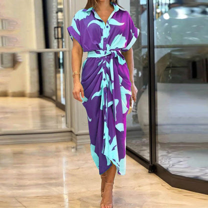 Robe Chemise Longue Élégante pour Femme