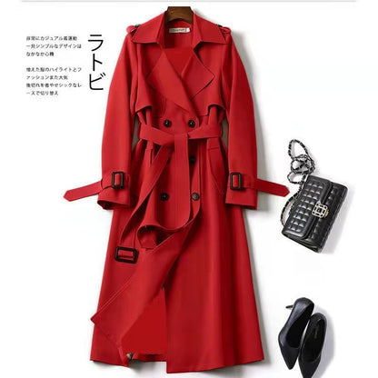 Trench femme ceinturé rouge