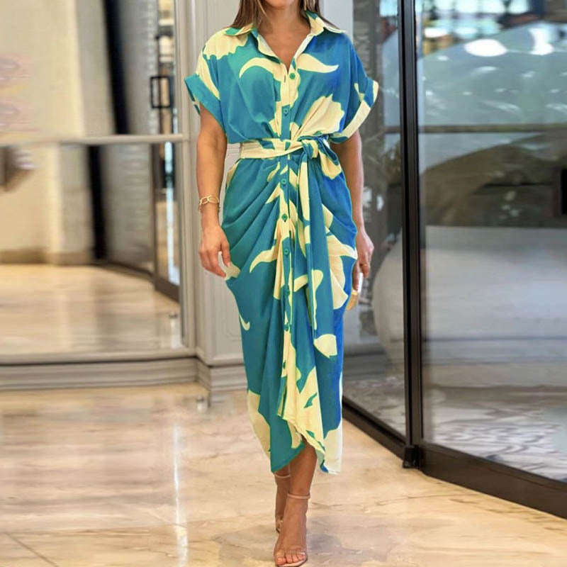 Robe Chemise Longue Élégante pour Femme