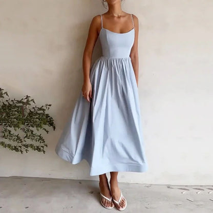 Robe Élégante à Bretelles pour Femme