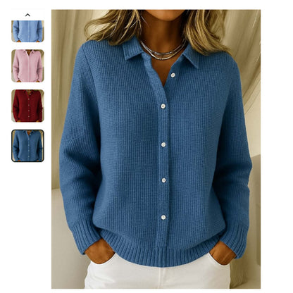 Gilet Femme Maille Boutonnée Élégante
