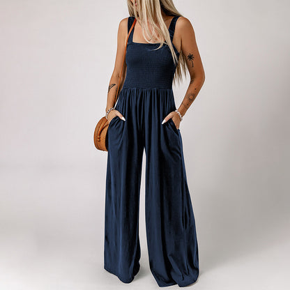 Combinaison femme jambes larges disponible en plusieurs couleurs