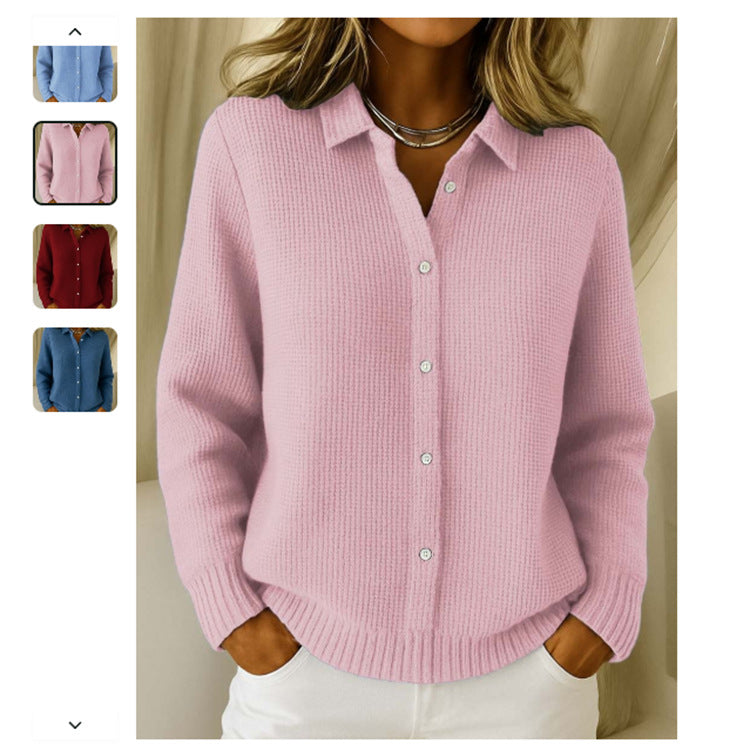 Gilet Femme Maille Boutonnée Élégante