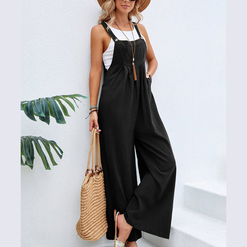 Salopette femme casual à bretelles - vue principale