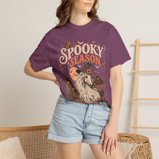 Spooky Season Horse Shirt, Halloween Horse Lover Tee, Vintage Equestrian T Shirt, Ghost Horse Graphic, Cowgirl Halloween Gift
