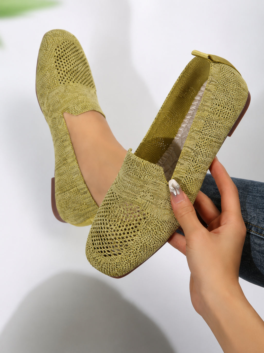Chaussures femme modernes avec design tressé respirant