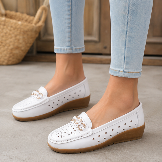 Mocassins Élégants Femme Cuir