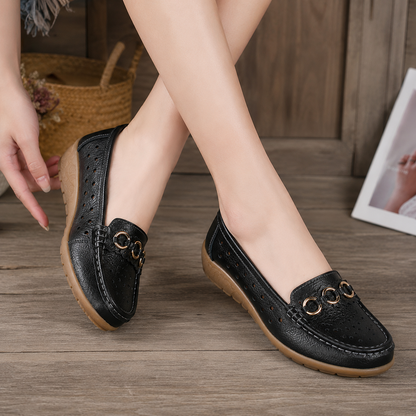 Mocassins Élégants Femme Cuir