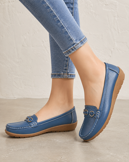 Mocassins Élégants Femme Cuir