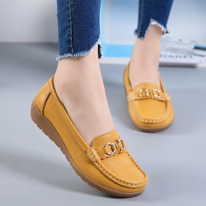 Mocassins Élégants Femme Cuir