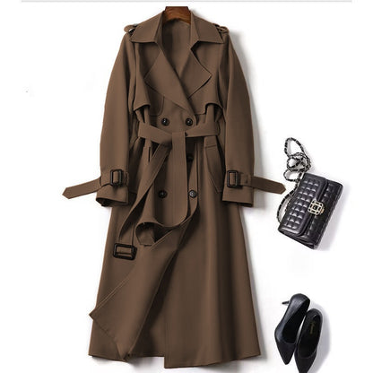 Trench femme ceinturé marron café