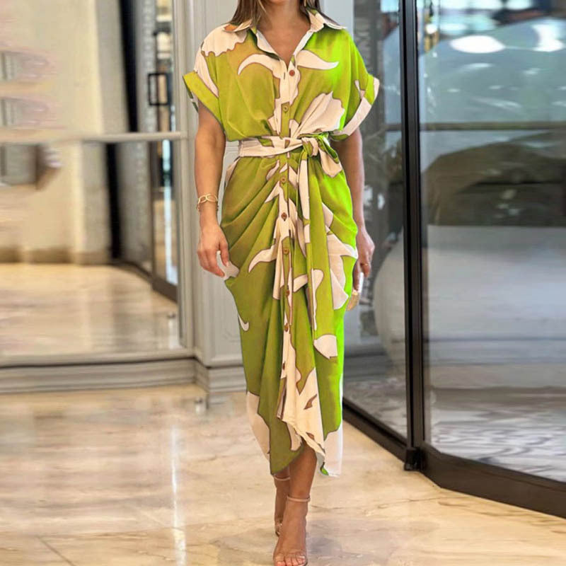 Robe Chemise Longue Élégante pour Femme