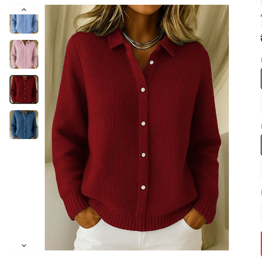 Gilet Femme Maille Boutonnée Élégante