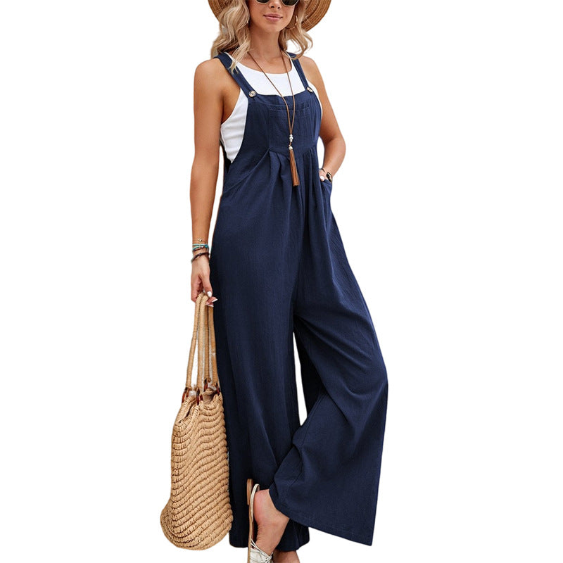 Pantalon salopette femme avec poches