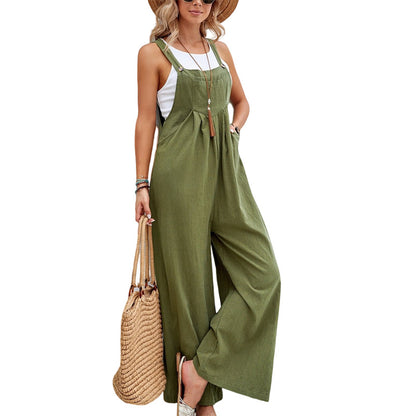 Combinaison pantalon femme confortable avec poches